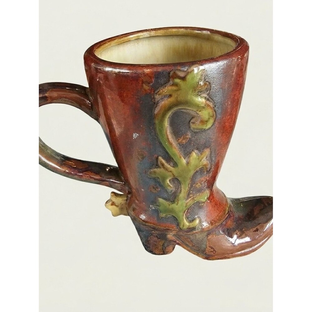 Upcycled Boot Mug Planter Canyon River